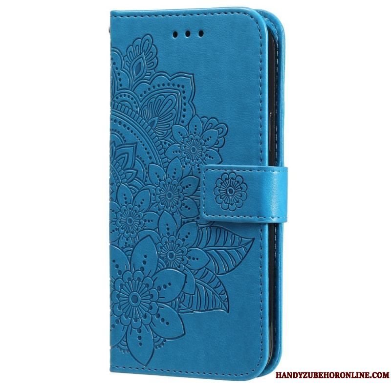 Flip Cover Samsung Galaxy S22 Ultra 5G Blomster Mandala