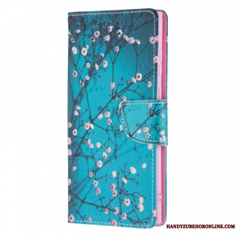 Flip Cover Samsung Galaxy S22 Ultra 5G Blomstrende Træ