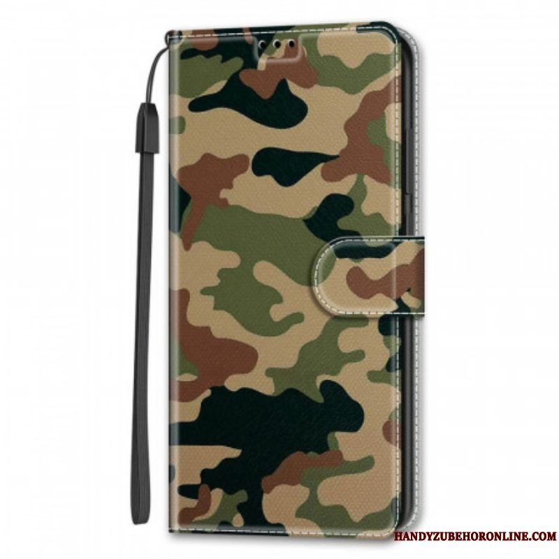 Flip Cover Samsung Galaxy S22 Ultra 5G Militær Camouflage