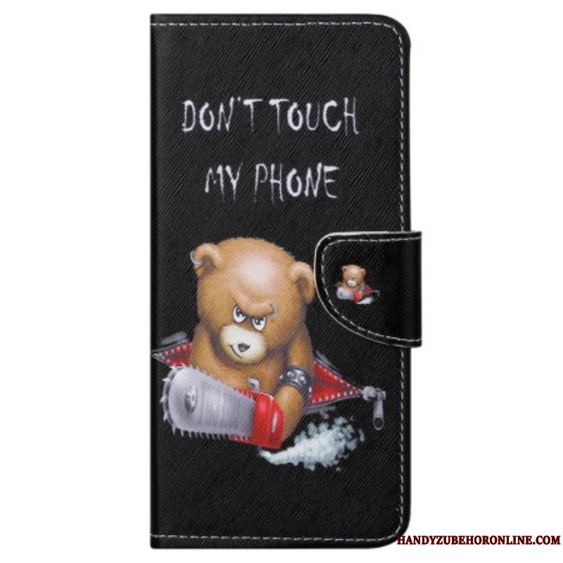 Flip Cover Samsung Galaxy S23 5G Bear Rør Ikke Ved Min Telefon