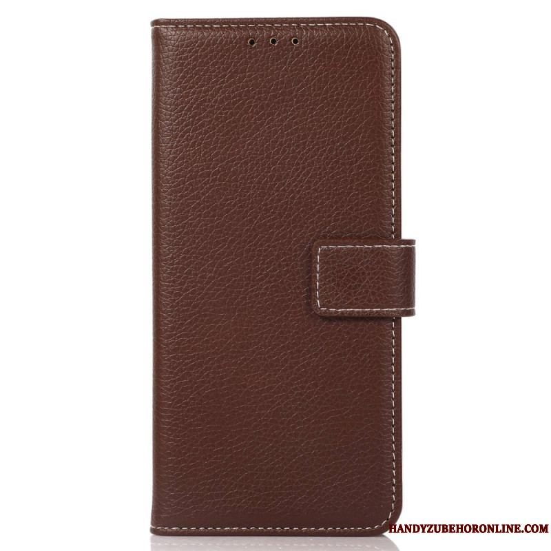 Flip Cover Samsung Galaxy S23 5G Lychee Læder Stil