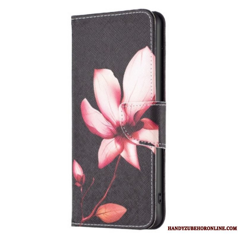 Flip Cover Samsung Galaxy S23 Ultra 5G Lyserød Blomst