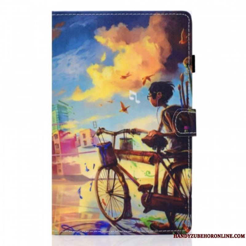 Flip Cover Samsung Galaxy Tab A8 (2021) Cykel Kunst