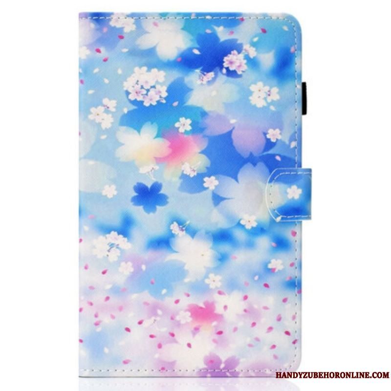 Flip Cover Samsung Galaxy Tab S8 / Tab S7 Akvarel Blomster