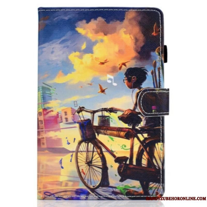 Flip Cover Samsung Galaxy Tab S8 / Tab S7 Cykel Kunst