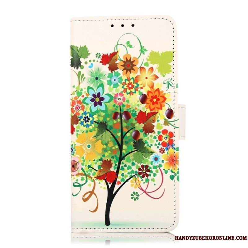 Flip Cover Sony Xperia 1 IV Blomstrende Træ