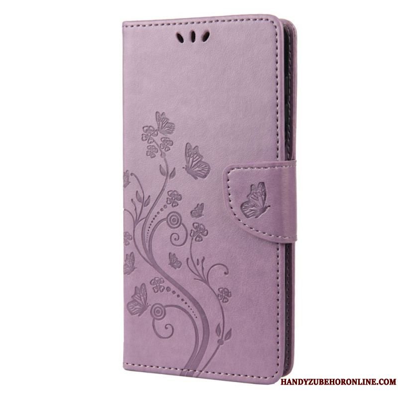 Flip Cover Sony Xperia 10 IV Blomster Og Sommerfugle