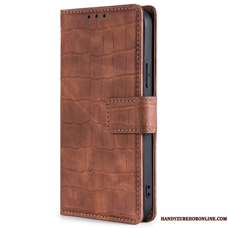 Flip Cover Sony Xperia 10 IV Krokodillehudstil