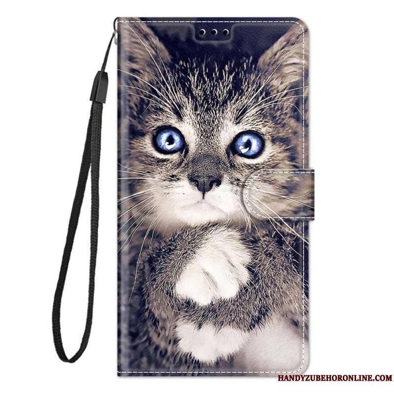 Flip Cover Xiaomi 12 / 12X Med Snor Katte Katte Thong Katte