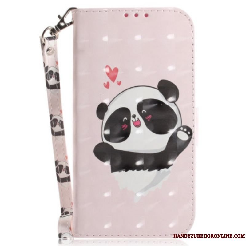 Flip Cover Xiaomi 12 / 12X Med Snor Panda Love Med Snor