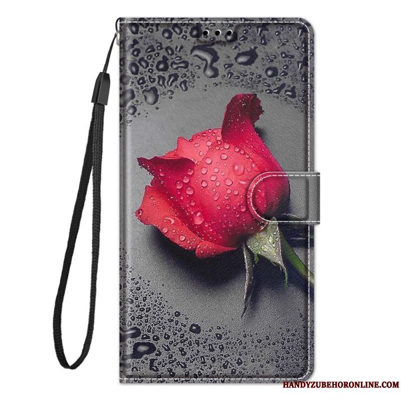 Flip Cover Xiaomi 12 / 12X Med Snor Strappy Floral