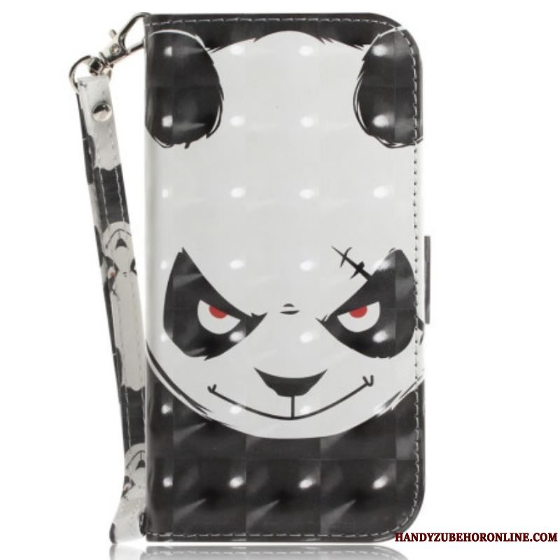 Flip Cover Xiaomi 12 / 12X Med Snor Vred Panda Med Snor