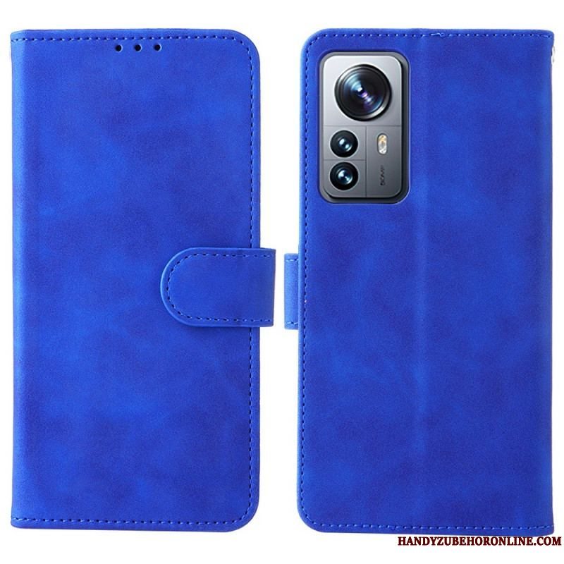 Flip Cover Xiaomi 12 Pro Med Snor Strappy Skin-touch