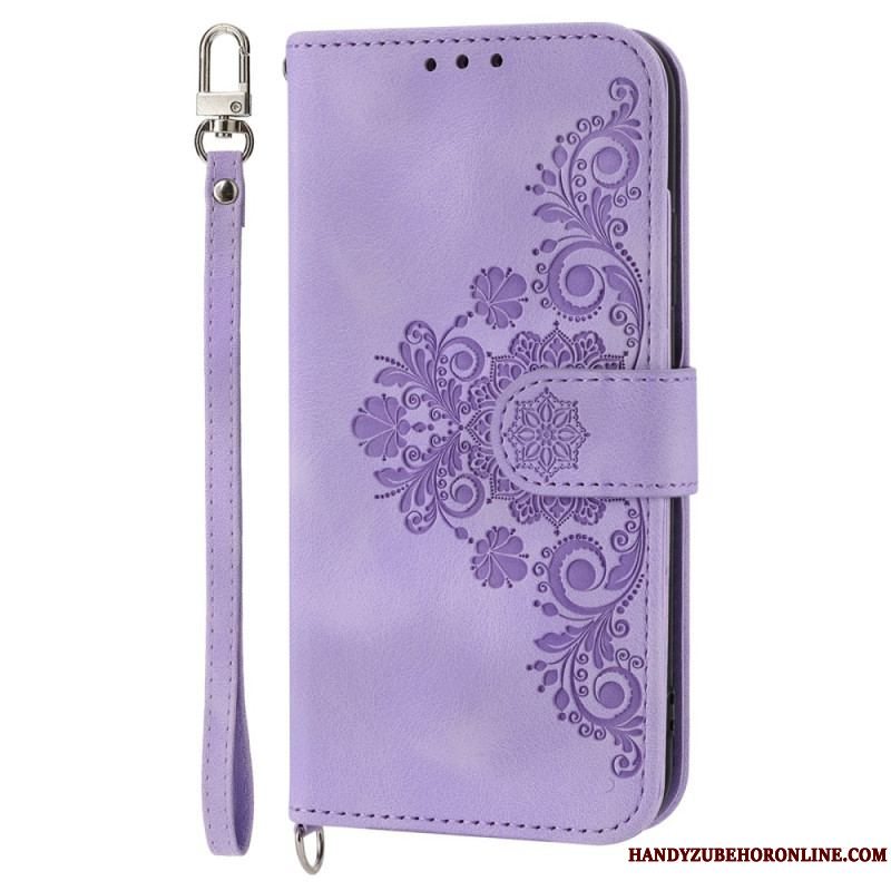 Flip Cover Xiaomi 13 Blondeblomster Med Rem Og Skulderrem