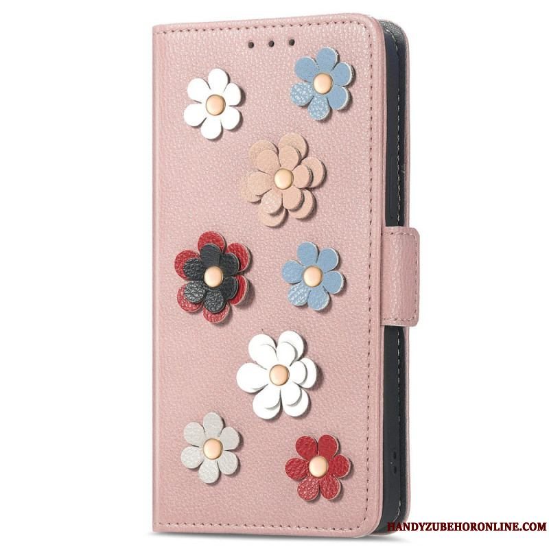 Flip Cover Xiaomi 13 Dekorative Blomster
