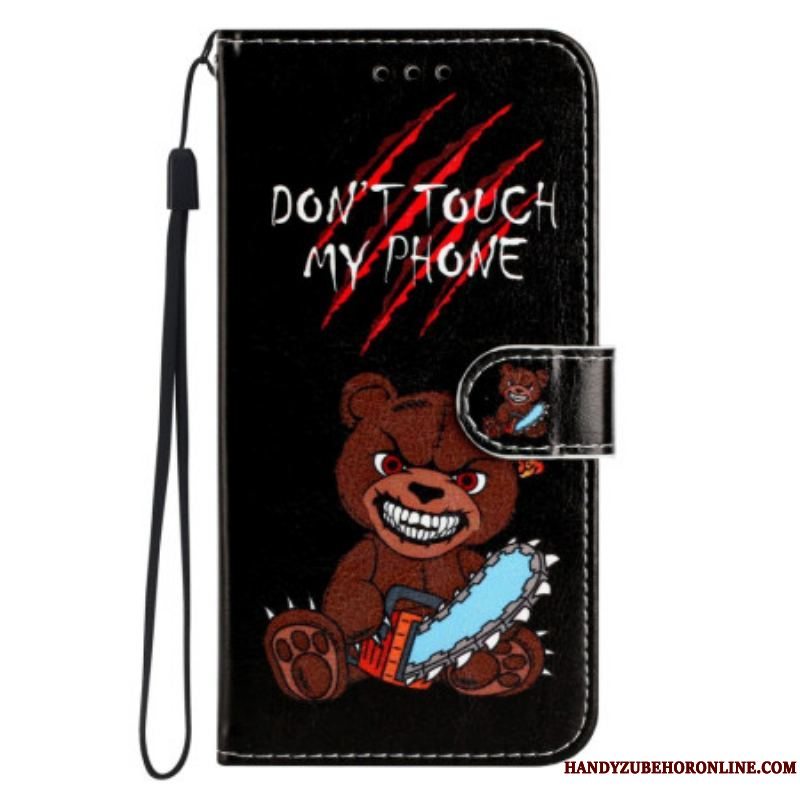 Flip Cover Xiaomi Redmi A1 Med Snor Rasende Thong Bear