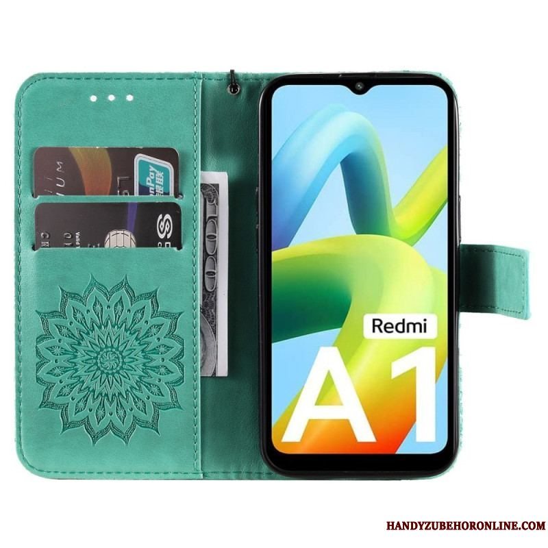 Flip Cover Xiaomi Redmi A1 Med Snor Thong Sun