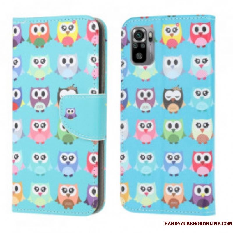 Flip Cover Xiaomi Redmi Note 10 / 10S Flere Ugler 2