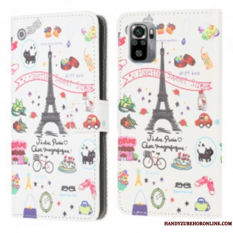 Flip Cover Xiaomi Redmi Note 10 / 10S Jeg Elsker Paris