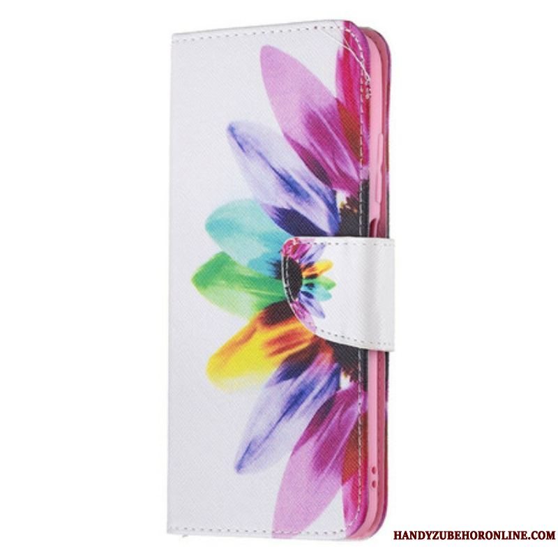 Flip Cover Xiaomi Redmi Note 10 5G Akvarel Blomst