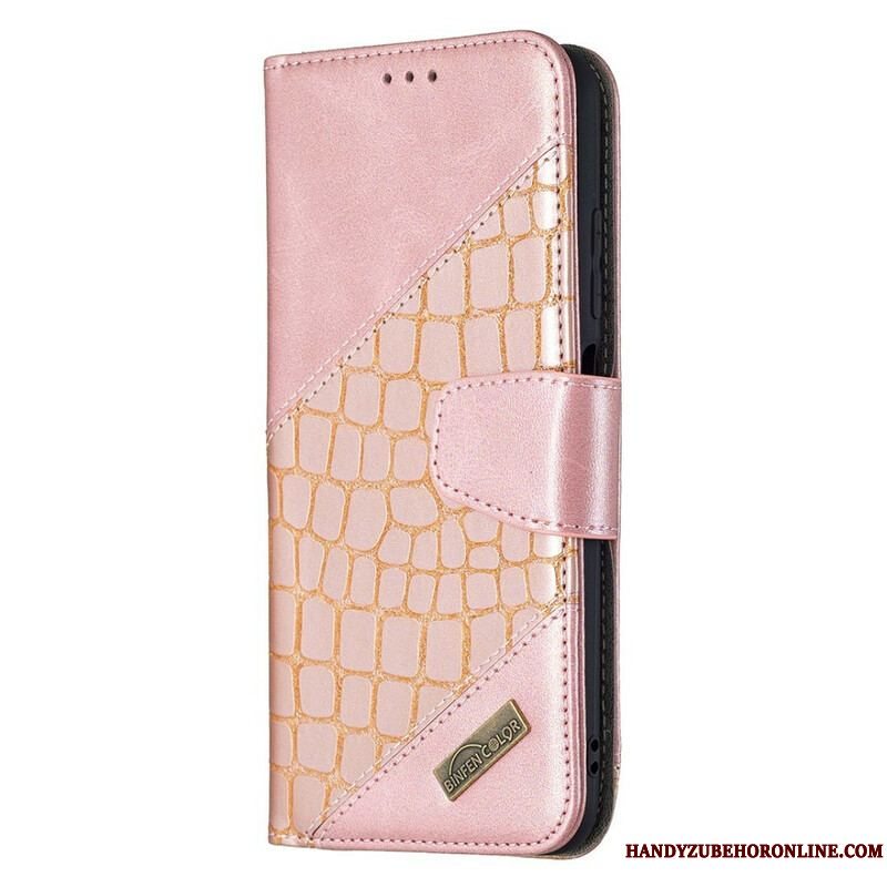 Flip Cover Xiaomi Redmi Note 10 5G Klassisk Krokodilleskindseffekt