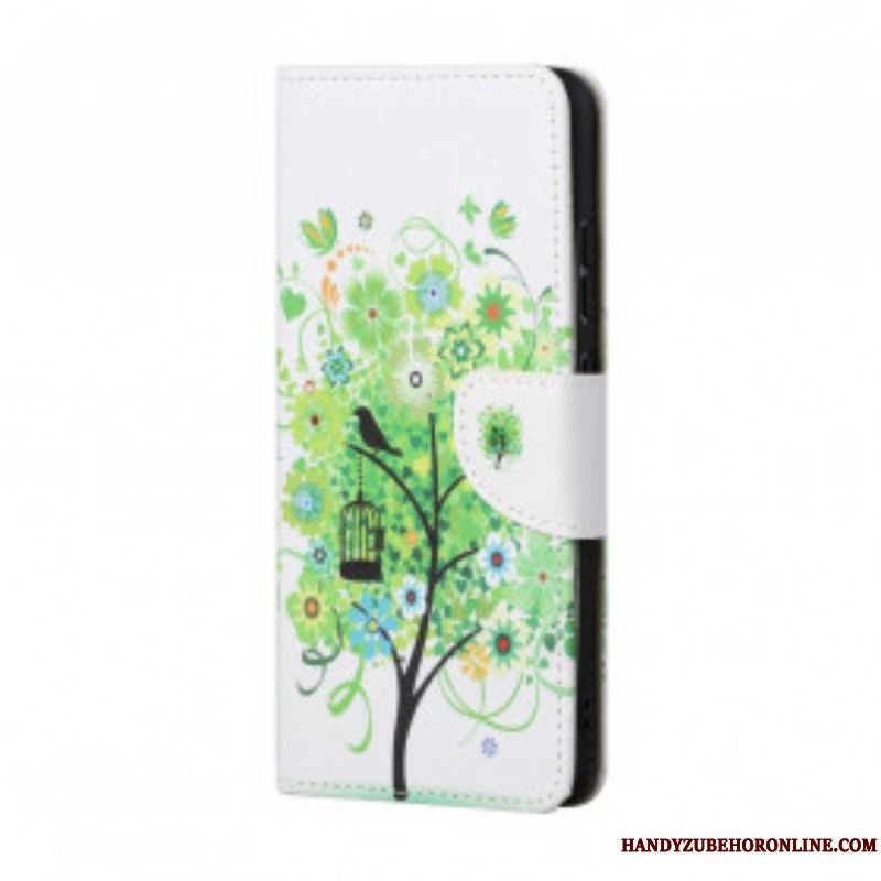 Flip Cover Xiaomi Redmi Note 10 Pro Grønt Træ