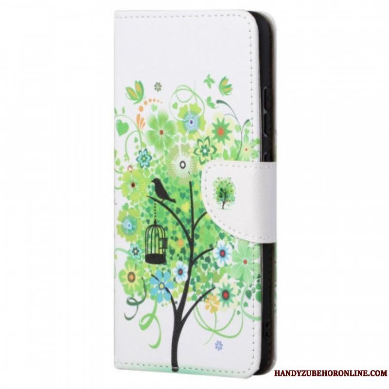Flip Cover Xiaomi Redmi Note 11 / 11S Grønt Træ