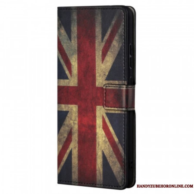 Flip Cover Xiaomi Redmi Note 11 / 11S Med Snor Englands Flag Med Snor