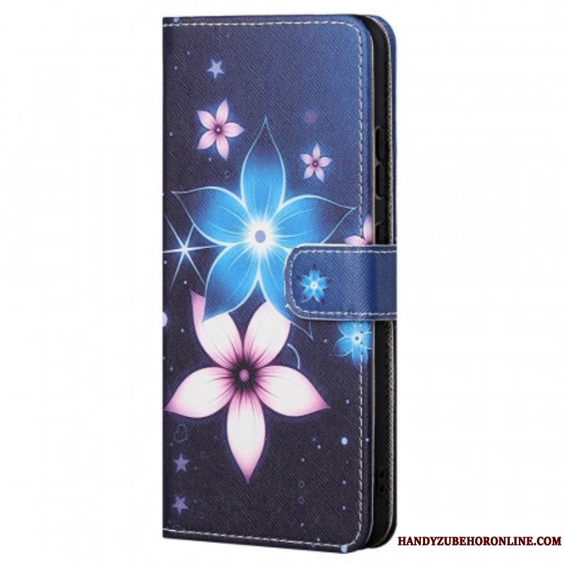 Flip Cover Xiaomi Redmi Note 11 / 11S Med Snor Lunar Strap Blomster