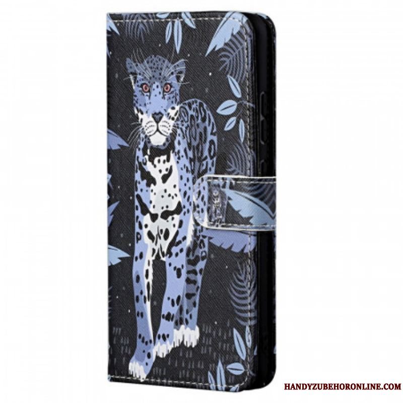 Flip Cover Xiaomi Redmi Note 11 / 11S Med Snor Strappy Leopard