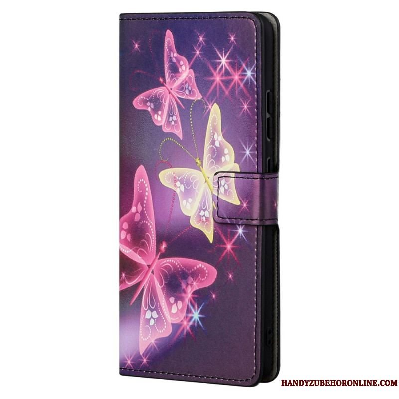 Flip Cover Xiaomi Redmi Note 11 Pro / 11 Pro 5G Sommerfugle Og Blomster