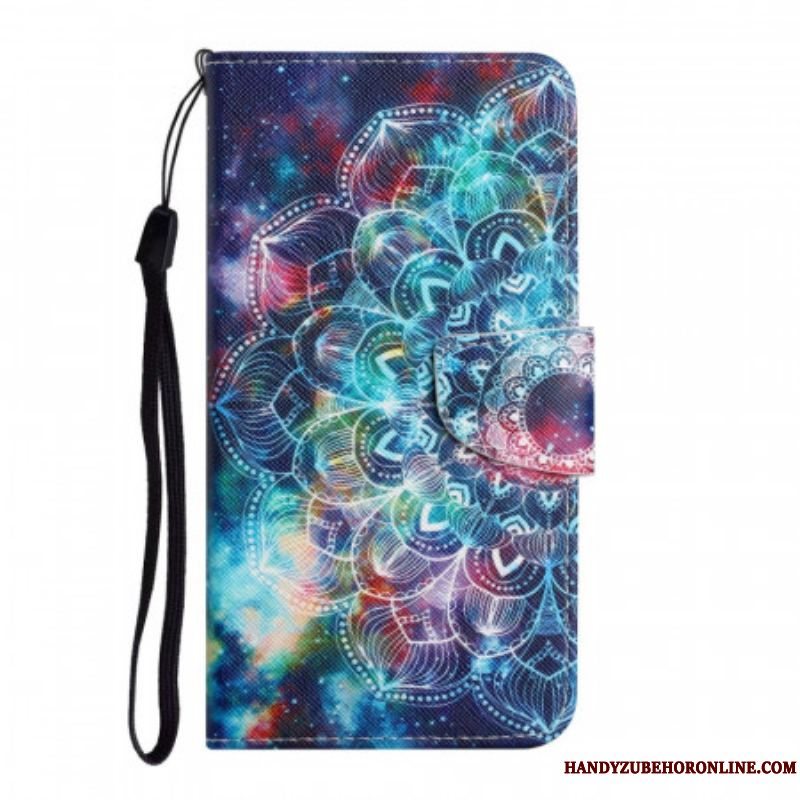 Flip Cover Xiaomi Redmi Note 11 Pro Plus 5G Med Snor Prangende Strappy Mandala