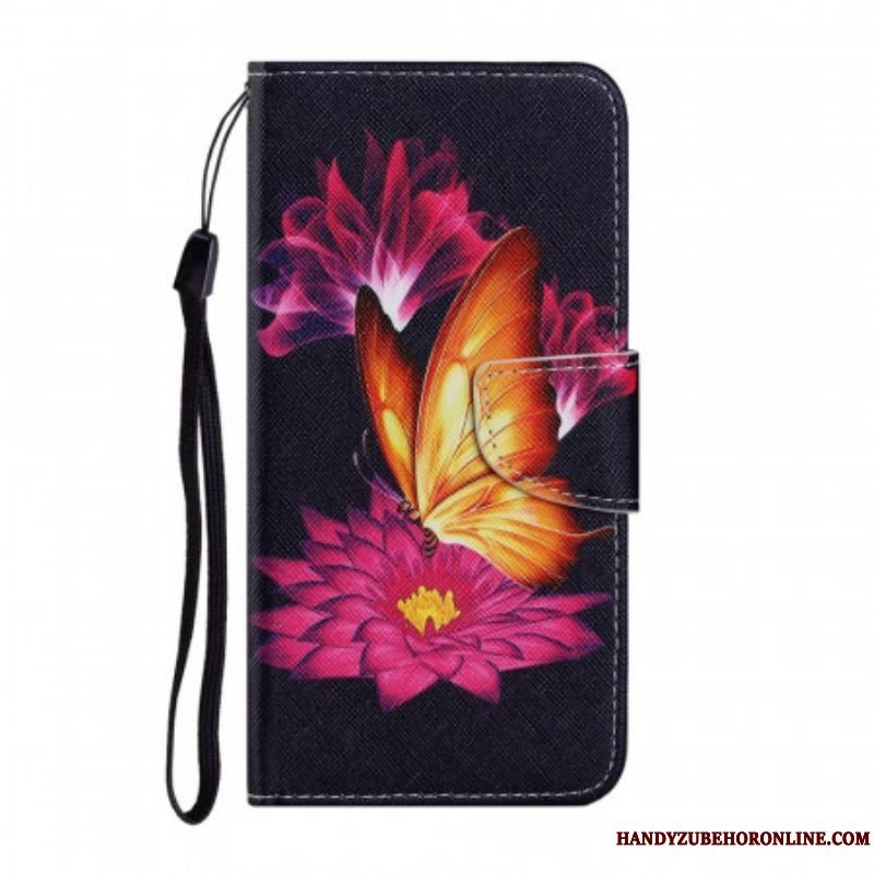 Flip Cover Xiaomi Redmi Note 11 Pro Plus 5G Sommerfugl Og Lotus