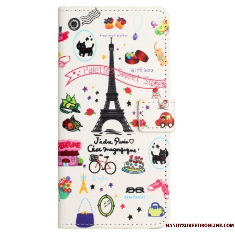 Flip Cover Xiaomi Redmi Note 12 4G Jeg Elsker Paris