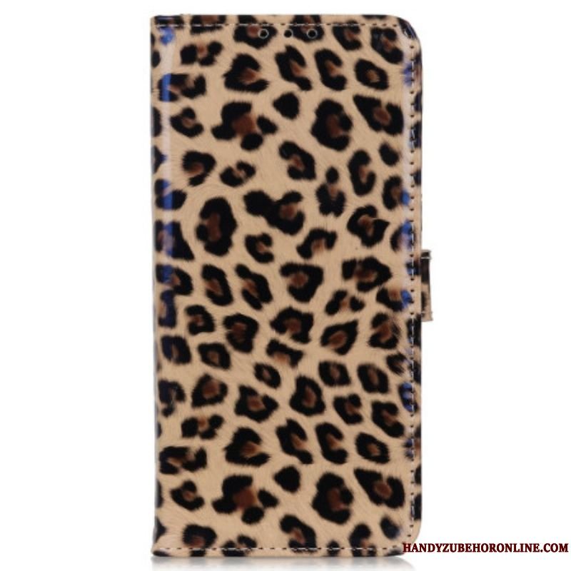 Flip Cover Xiaomi Redmi Note 12 4G Leopard Hud Effekt