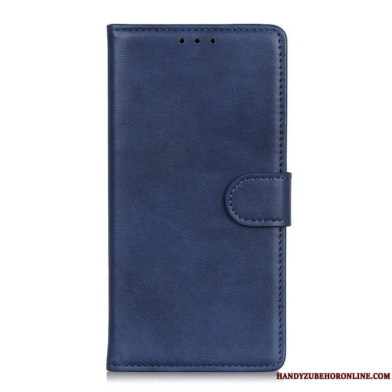 Flip Cover Xiaomi Redmi Note 12 4G Mat Imiteret Læder