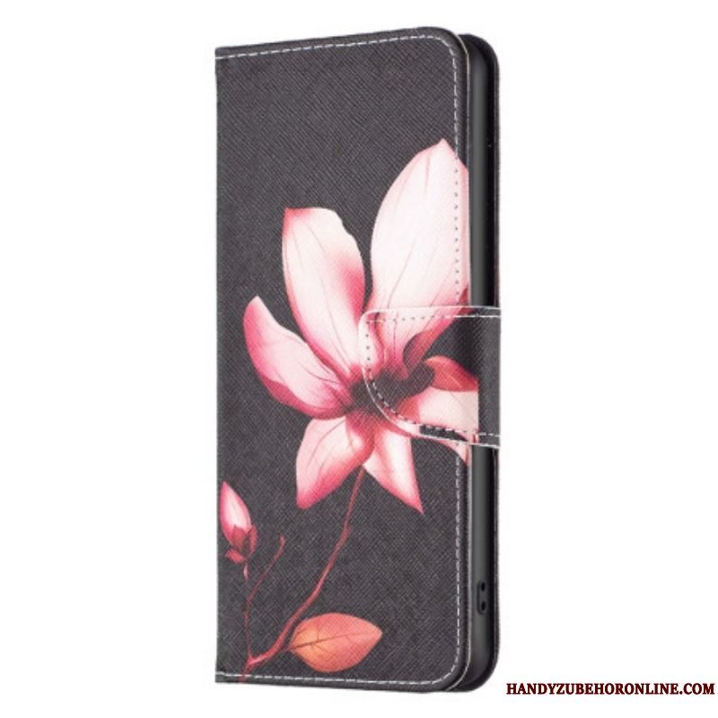 Flip Cover Xiaomi Redmi Note 12 5G Lyserød Blomst