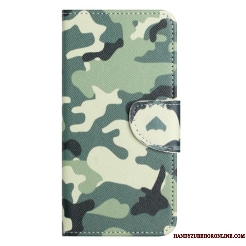 Flip Cover Xiaomi Redmi Note 12 5G Med Snor Strappy Camouflage