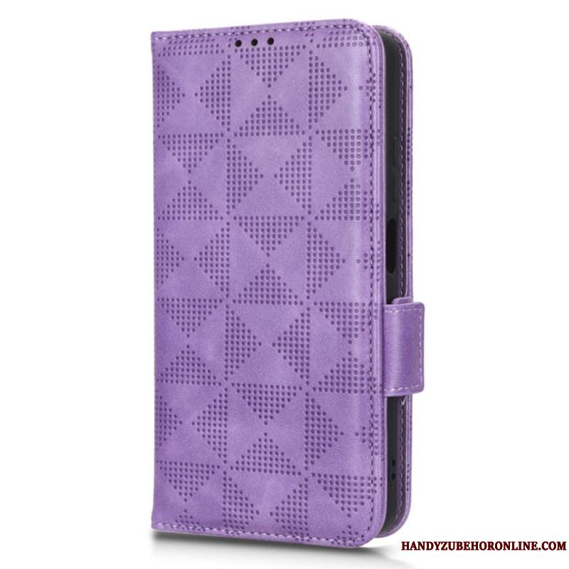 Flip Cover Xiaomi Redmi Note 12 5G Trekanter Med Snor