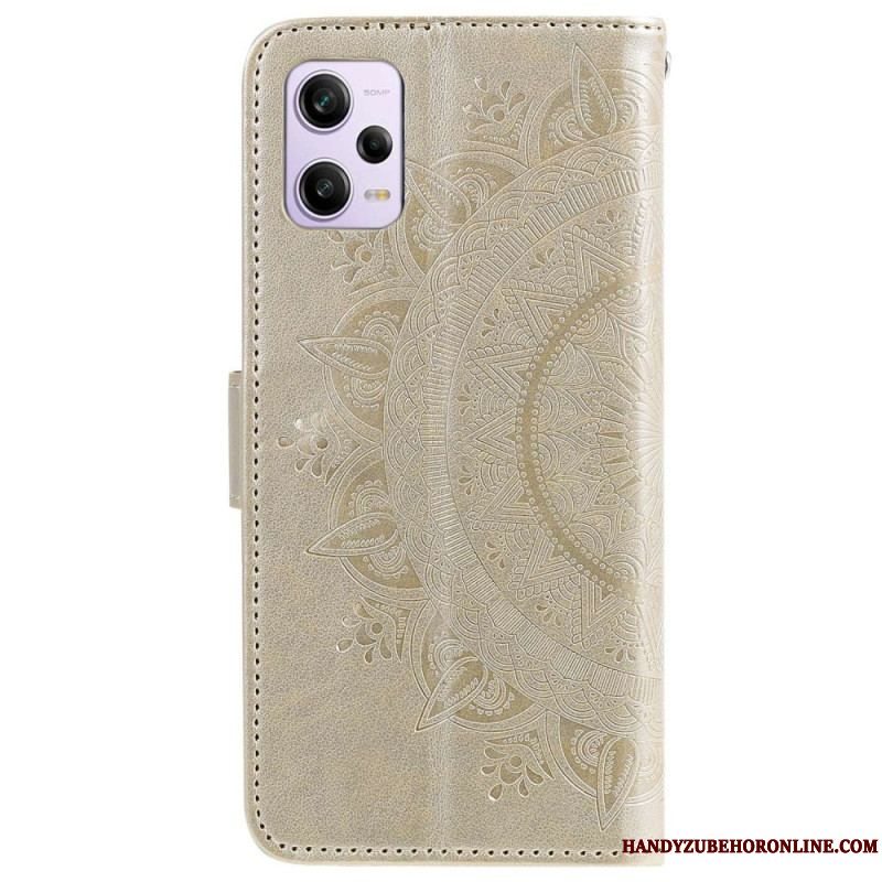 Flip Cover Xiaomi Redmi Note 12 Pro Mandala Sun Med Snor