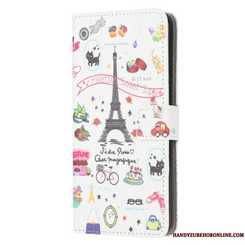 Flip Cover iPhone 13 Mini Jeg Elsker Paris