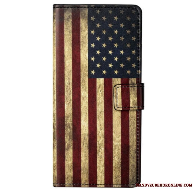 Flip Cover iPhone 13 Pro Max Amerikansk Flag