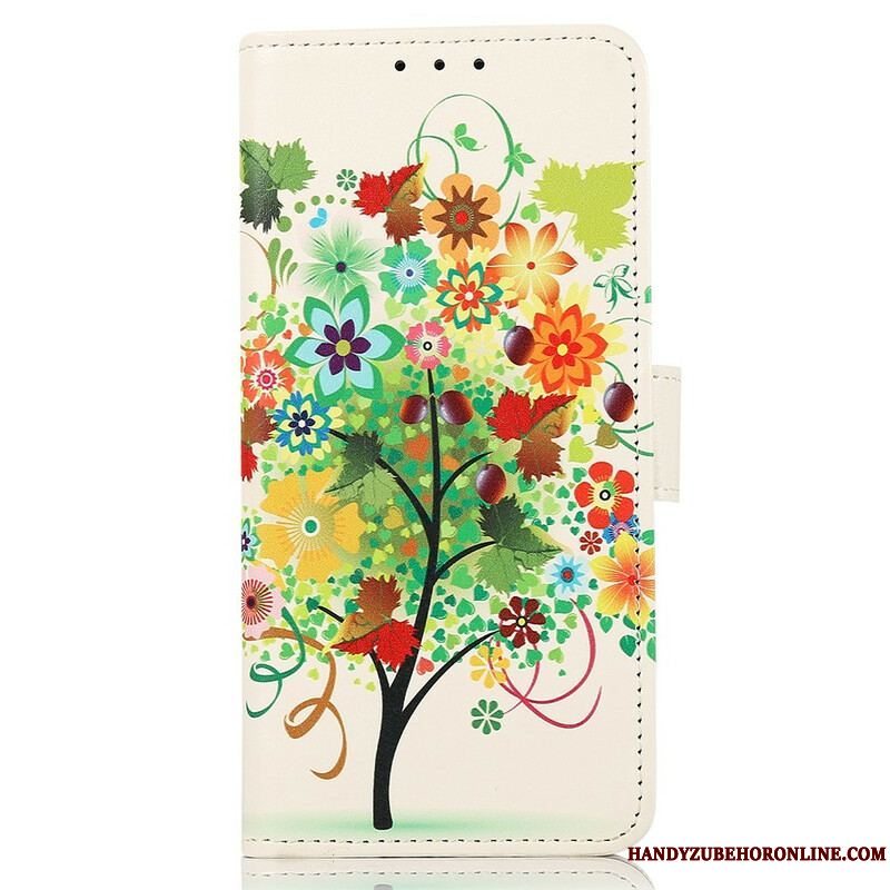 Flip Cover iPhone 13 Pro Max Blomstrende Træ
