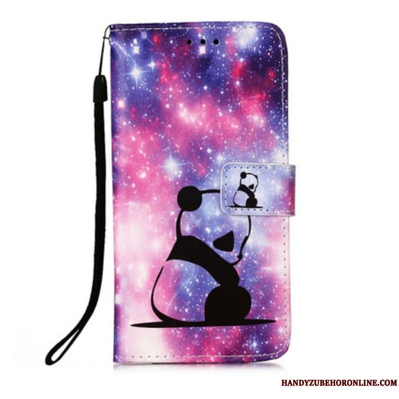 Flip Cover iPhone 13 Pro Max Panda Galaxy