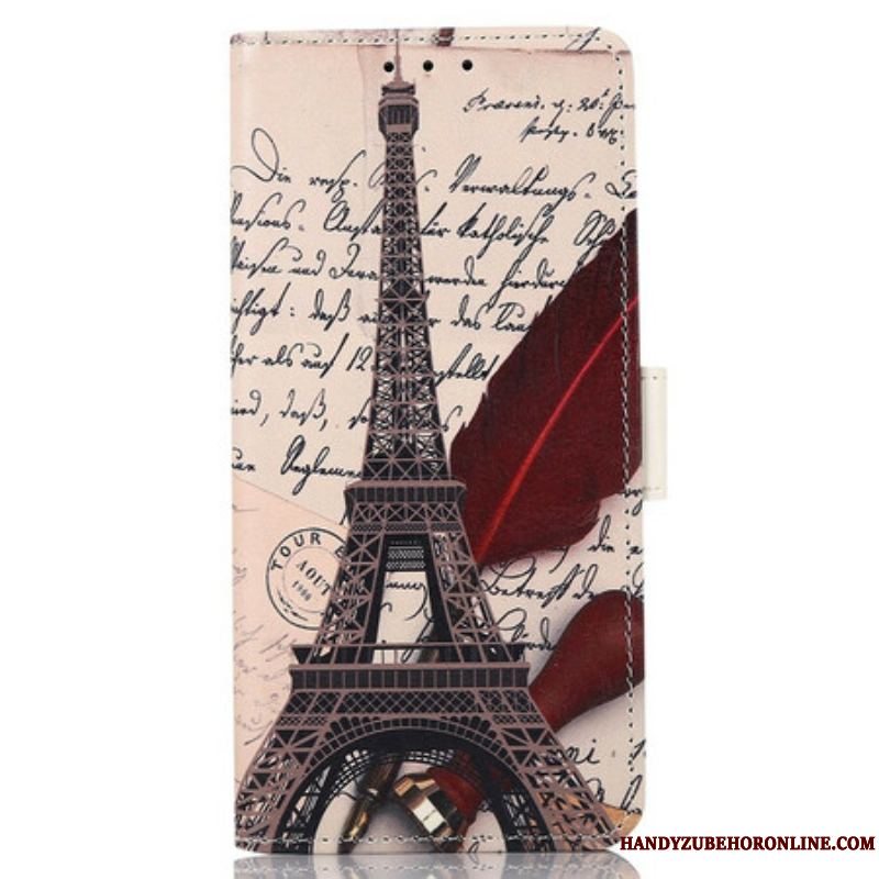 Flip Cover iPhone 13 Pro Max Poetens Eiffeltårn