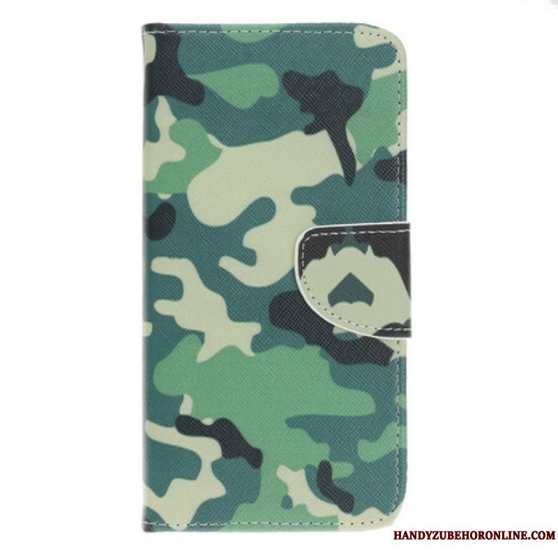 Flip Cover iPhone 13 Pro Militær Camouflage
