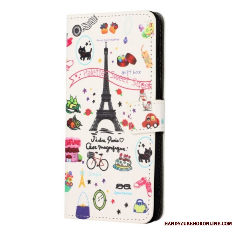 Flip Cover iPhone 14 Jeg Elsker Paris