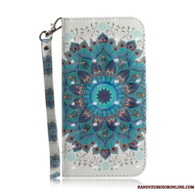 Flip Cover iPhone 14 Plus Med Snor Strappy Mandala