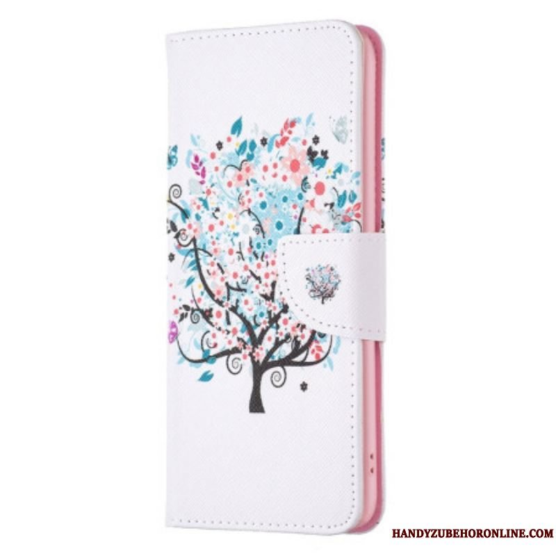 Flip Cover iPhone 14 Pro Blomstret Træ