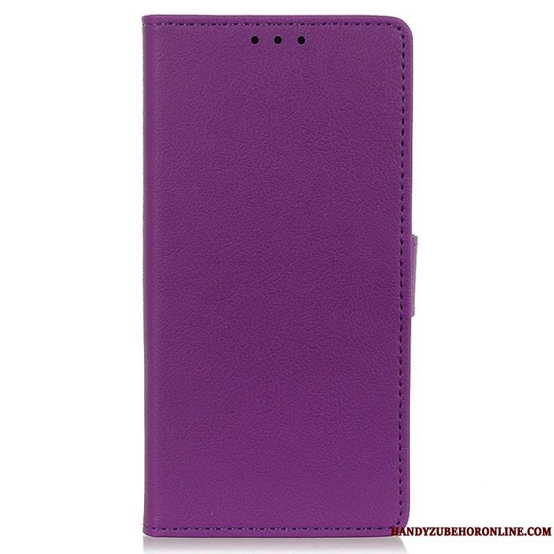 Flip Cover iPhone 14 Pro Max Klassisk Kunstlæder